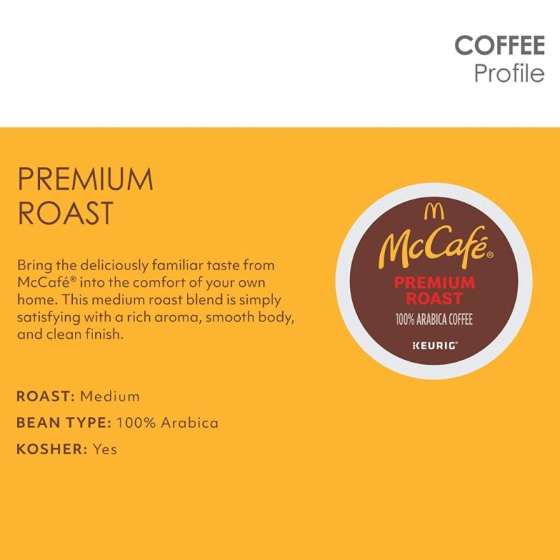 McCafé Premium Roast Medium Coffee Pods, 96 Count, 100% Arabica, Keurig K-Cup Compatible, Recyclable - Image 4