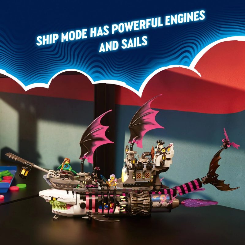 LEGO DREAMZzz Nightmare Shark Ship 71469, Construct the Building Toy Set as a Flying Pirate Ship or a Monster Truck, Includes 4 Minifigures, Shark Toy, Gift for Tweens and Kids Ages 10 and Up - Image 5