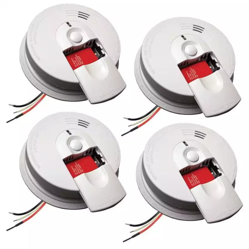 Kidde i4618 4-Pack Hardwired Smoke Alarm with Ionization Sensor, 120V AC, 9V Battery Backup - Image 2
