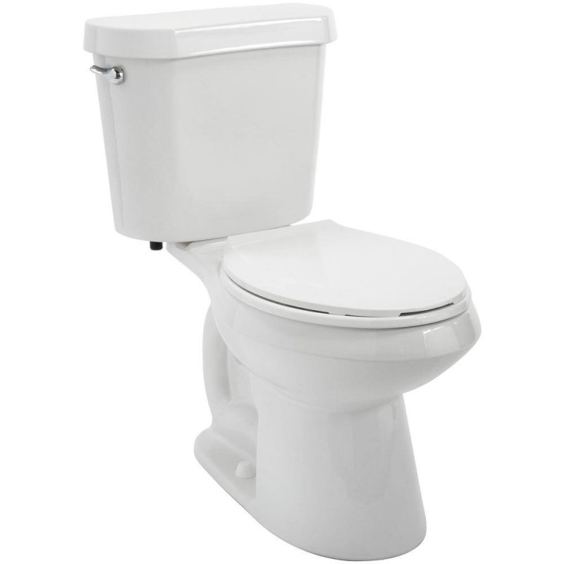 Glacier Bay 2-Piece 1.28 GPF High Efficiency Single Flush Elongated Toilet in White - Image 8