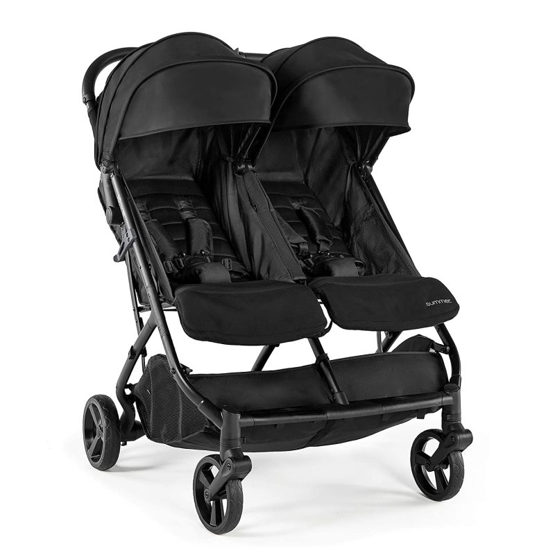 3Dpac CS+ Double Stroller, Black – Car Seat Compatible Baby Stroller – Lightweight Stroller with Convenient One-Hand Fold - Image 2