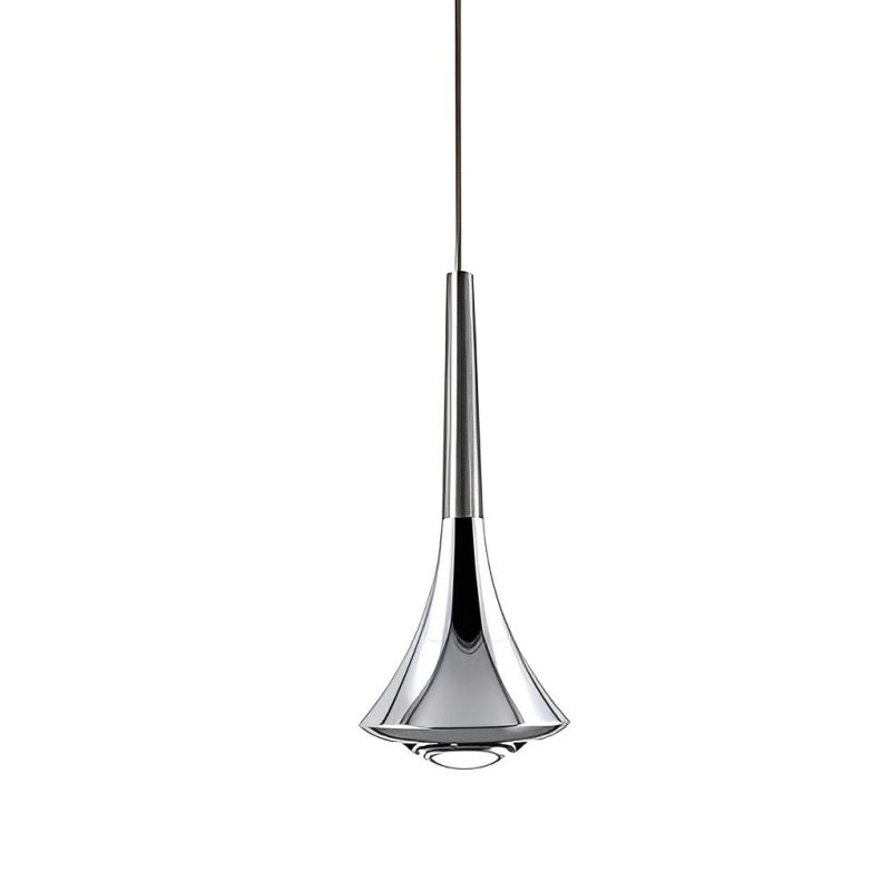 1-Light Water Drop Metal LED Nordic Stair Pendant Light - Image 8