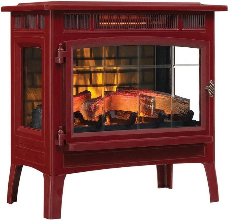 Duraflame 3D 24 W x 23.4 H x 12.9 D 34.1lb Infrared Electric Fireplace Stove - Cream - Image 3