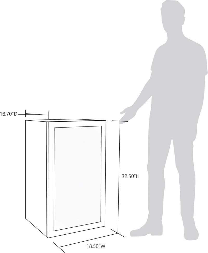 Beverage Refrigerator Cooler | 126 Cans Free Standing with Right Hinge Glass Door | Mini Fridge Beverage Organizer Perfect For Beer, Wine, Soda, And Cooler Drinks - Image 74