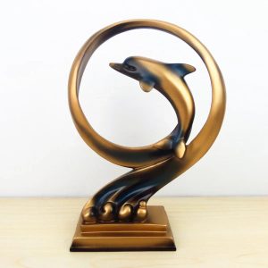 30cm originality resin dolphin Animal Model Crafts Art European Style Living Room Home DecorationOrnaments Unique Gift