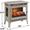 Duraflame 3D 24 W x 23.4 H x 12.9 D 34.1lb Infrared Electric Fireplace Stove - Cream - Image 11