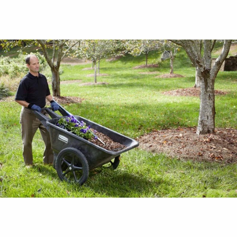 Rubbermaid Commercial Products FG564200BLA Plastic Yard Cart, 7.5 Cu. Feet - MadeInUSA - Image 6