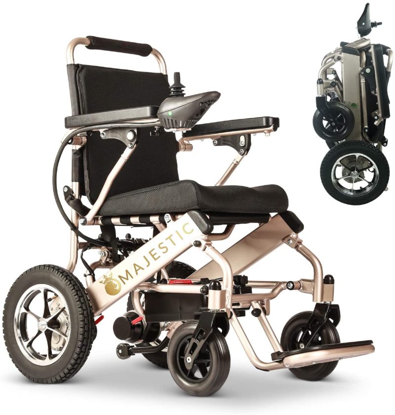 2020 Model Wide Seats Fold & Travel Lightweight Wheelchair Motor Motorized Wheelchairs Electric Silla De Ruedas Power Wheelchair Power Scooter Aviation Travel Safe Heavy Duty Mobility Aids Chair - Image 11