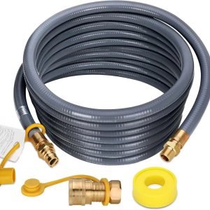 Knocokie 24FT 3/4" ID Natural Gas Hose with Quick Connect Fittings