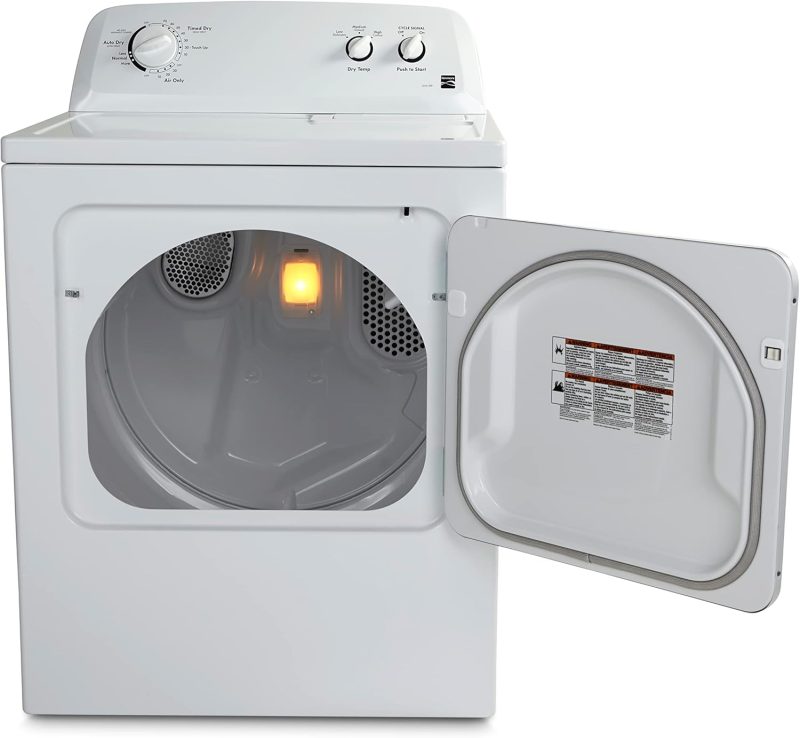 Kenmore 29′′ Front Load Electric Dryer with Wrinkle Guard and 7.0 Cubic Ft. Total Capacity, White - 图片 7