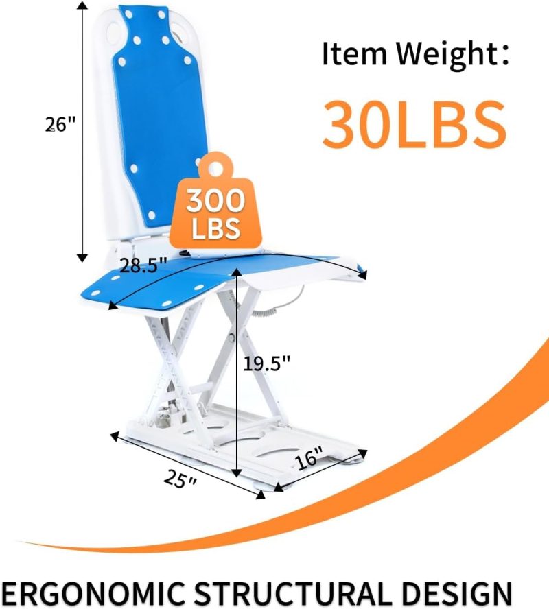 Electric Chair Lift, Get Up from Floor, Floor Lift for Elderly, Can be Raised to 20 ? Help You Stand Up Again, Support Up to 300 LBS, Item Weight 30 LBS - Image 3