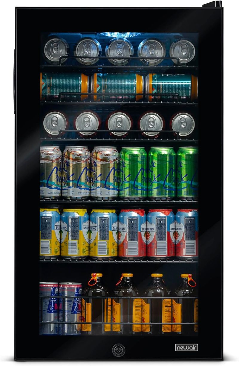 Beverage Refrigerator Cooler | 126 Cans Free Standing with Right Hinge Glass Door | Mini Fridge Beverage Organizer Perfect For Beer, Wine, Soda, And Cooler Drinks - Image 57