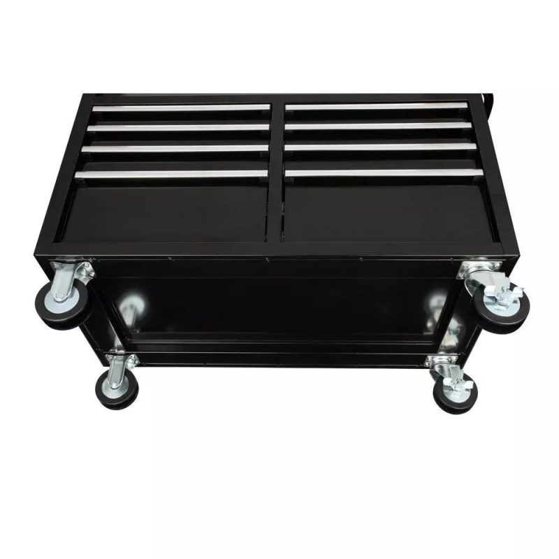 🔥46 in. W x 24 in. D 9-Drawer Gloss Black Deep Tool Chest Mobile Workbench - Image 2