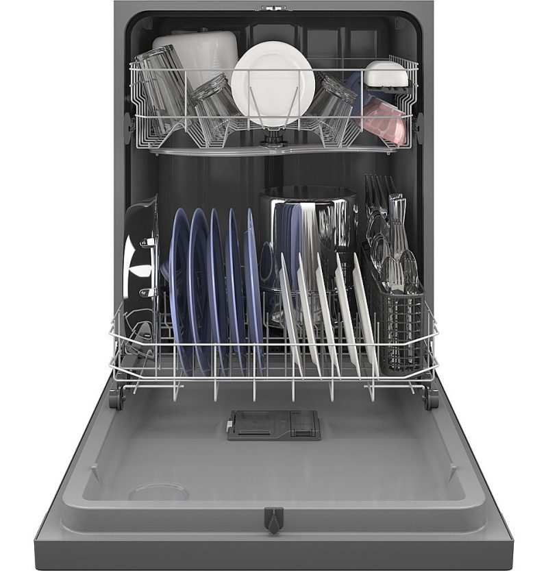 GE – Front Control Built-In Dishwasher with 55 dBA – Stainless steel - Image 2