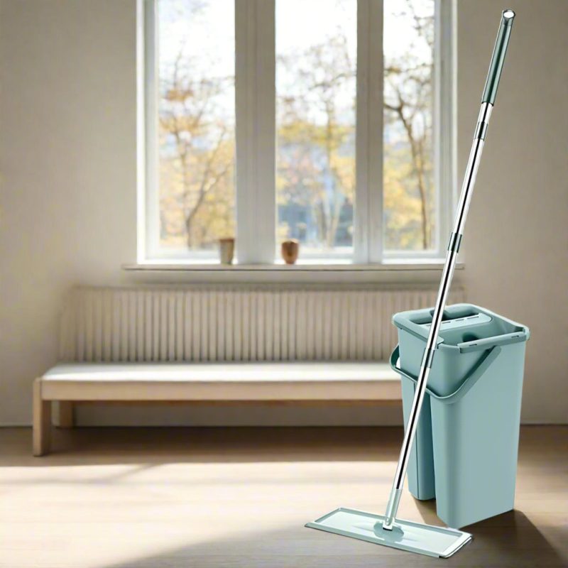 360° Rotating Microfiber Mop with Self-Squeeze Bucket – Eco-Friendly Floor Cleaning - Image 10
