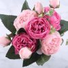 9-Piece Faux Silk Peonies Artificial Flowers - Image 12