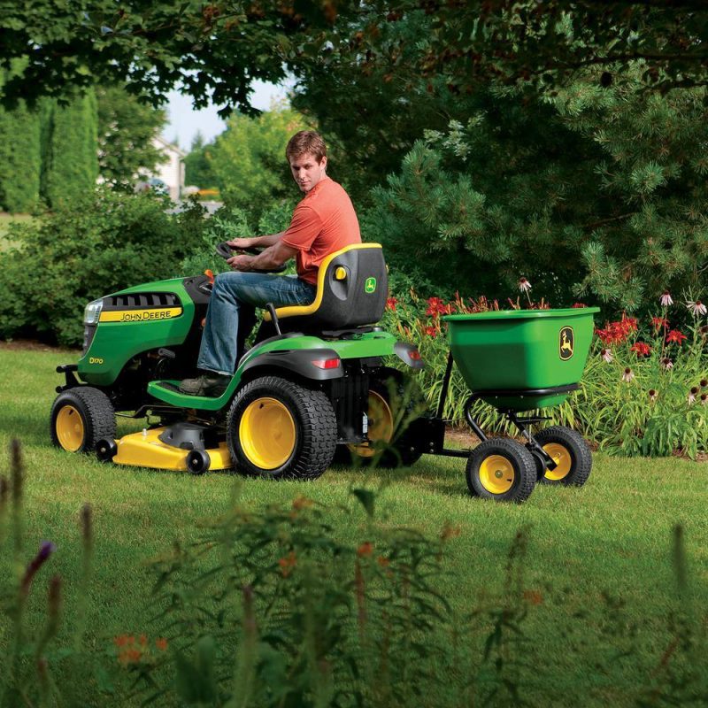 John Deere 175 lb Tow-Behind Broadcast Spreader, Rustproof Poly Hopper, Universal Fit - 图片 4