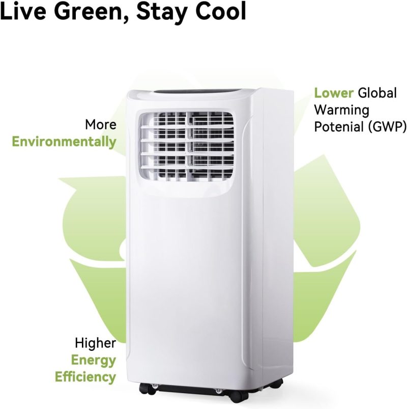 Portable Air Conditioner Cools up to 300 Sq.ft, 4-IN-1 Portable AC Unit with Cooling, Dehumidifier, Fan, 24H Timer (Window Venting Kit Included) - Image 8