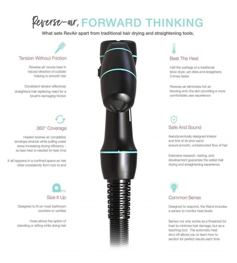 REVAIR Reverse-Air Hair Dryer | Easily Dry and Straighten Hair - Image 8