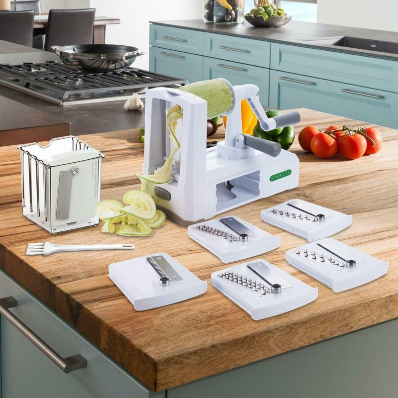 7 Blade Ultimate Spiral Slicer Kit With Container, Lid & Blade Caddy - Image 2