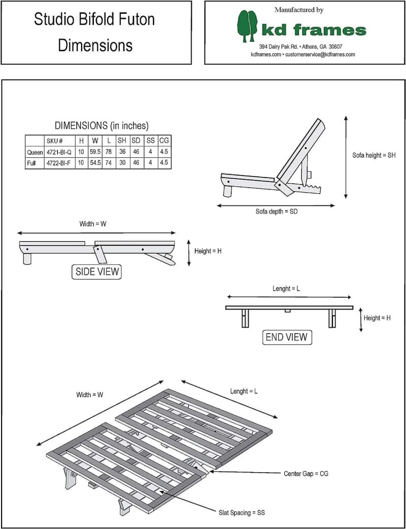Studio Bifold Futon (Full) - Image 3