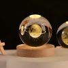 3D Galaxy Crystal Ball Lamp With Wooden Base - Image 6
