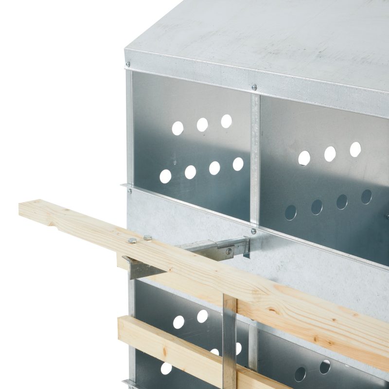 Brower 410B Galvanized Steel 10 Hole 50 Bird Poultry Nest Chicken Brooding Box - Image 9