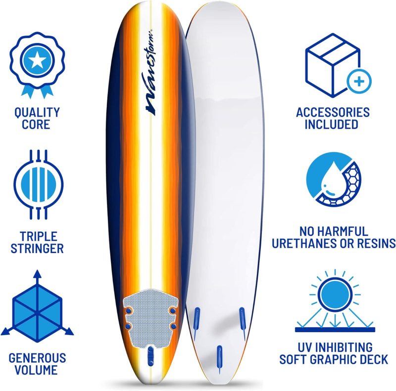 Classic Soft Top Foam 8ft Surfboard - 图片 30
