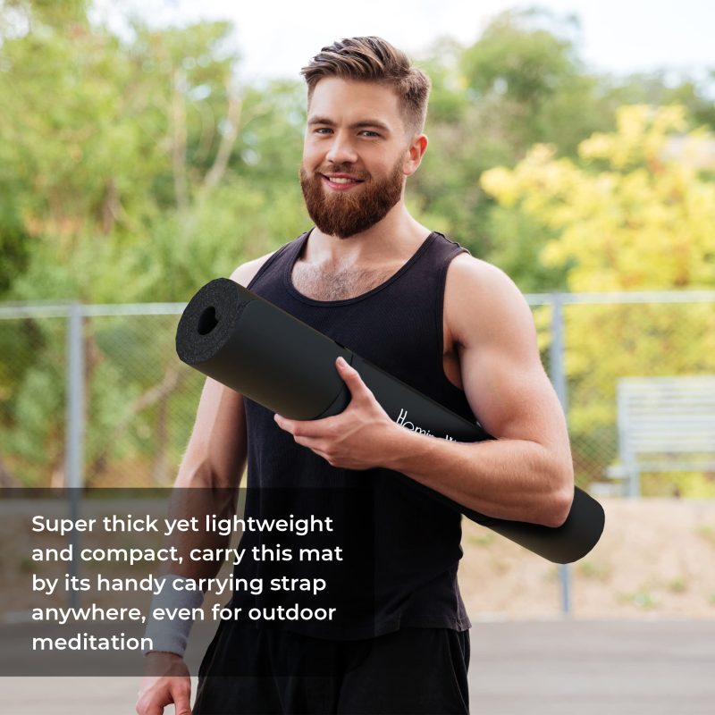 HemingWeigh 1 inch Thick Yoga Mat, Extra Thick, Non Slip Exercise Mat for Indoor and Outdoor Use - Image 6