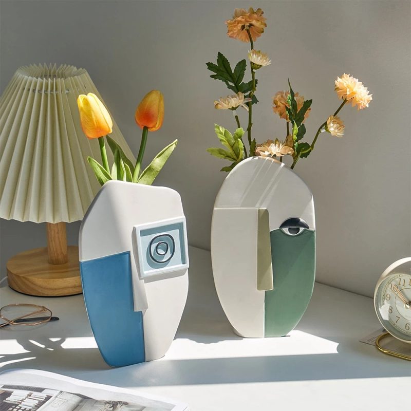Abstract Art Face Vase - Image 7