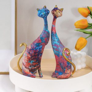 Abstract Cat Sculptures (Set)
