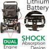 2020 New Folding Ultra Lightweight Electric Power Wheelchair, Silla de Ruedas Electrica, FDA Approved and Air Travel Allowed, Heavy Duty, Mobility Motorized, Portable Power (17.5′′ Seat Width) - Image 9