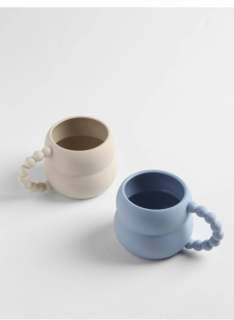 250ml Creative Ceramic Mug Cute Coffee Cup Breakfast Milk Cup Nordic Home Decor Handmade Art Afternoon Tea Cup Couple Gifts - Image 6