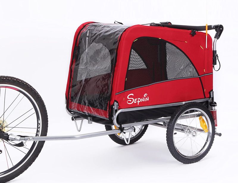 3 in 1 Luxury Large Sized Bike Trailer Bicycle Pet Trailer/Jogger/Dog Cage with Suspension 10308 - Image 2