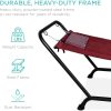 Best Choice Products Outdoor Hammock Bed with Stand for Patio, Backyard, Garden, Poolside w/Weather-Resistant Polyester, 500LB Weight Capacity, Pillow, Storage Pockets - Red - Image 3