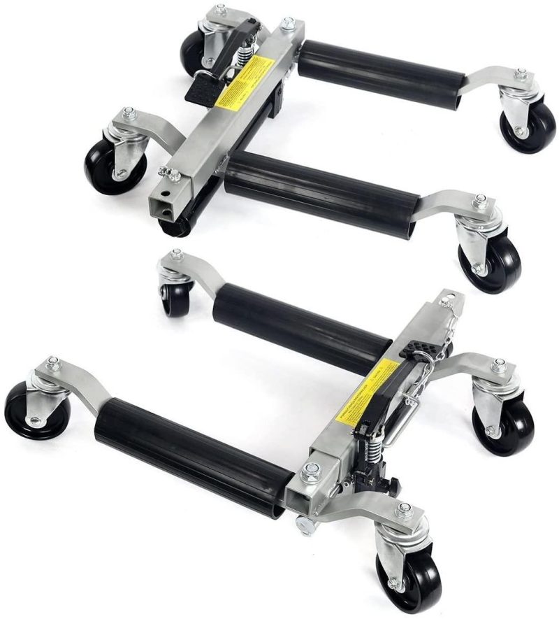 Stark Set of (4) Wheel Dolly Car Skates Vehicle Positioning Hydraulic Tire Jack Truck Rv Trailer Pick Up Dolly Ratcheting Foot Pedal, 1500LBS - Image 2