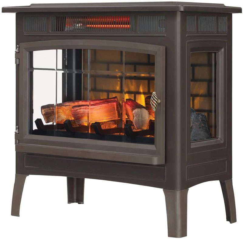 Duraflame 3D 24 W x 23.4 H x 12.9 D 34.1lb Infrared Electric Fireplace Stove - Cream - Image 20