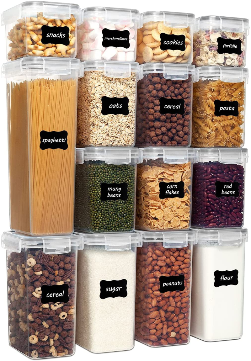 15 pcs Airtight Food Storage Containers Set with Lids, ,Include 24 Labels - Image 8