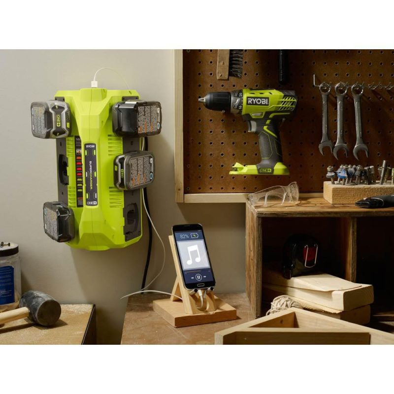 RYOBI ONE+ 18V Super Charger Kit with (2) 1.5 Ah Battery and (2) 4.0 Ah Battery - Image 7
