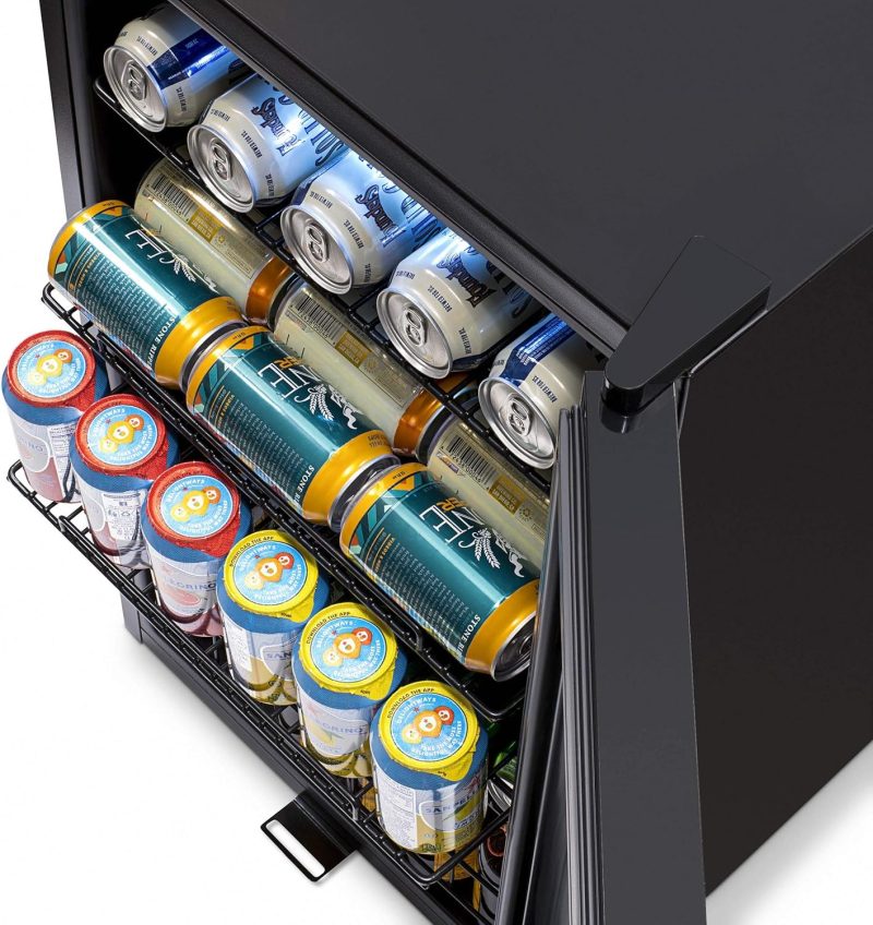 Beverage Refrigerator Cooler | 126 Cans Free Standing with Right Hinge Glass Door | Mini Fridge Beverage Organizer Perfect For Beer, Wine, Soda, And Cooler Drinks - Image 54