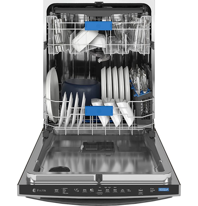 GE Profile – Top Control Smart Built-In Stainless Steel Tub Dishwasher with 3rd Rack and Microban, 42dBA – Stainless steel - Image 3