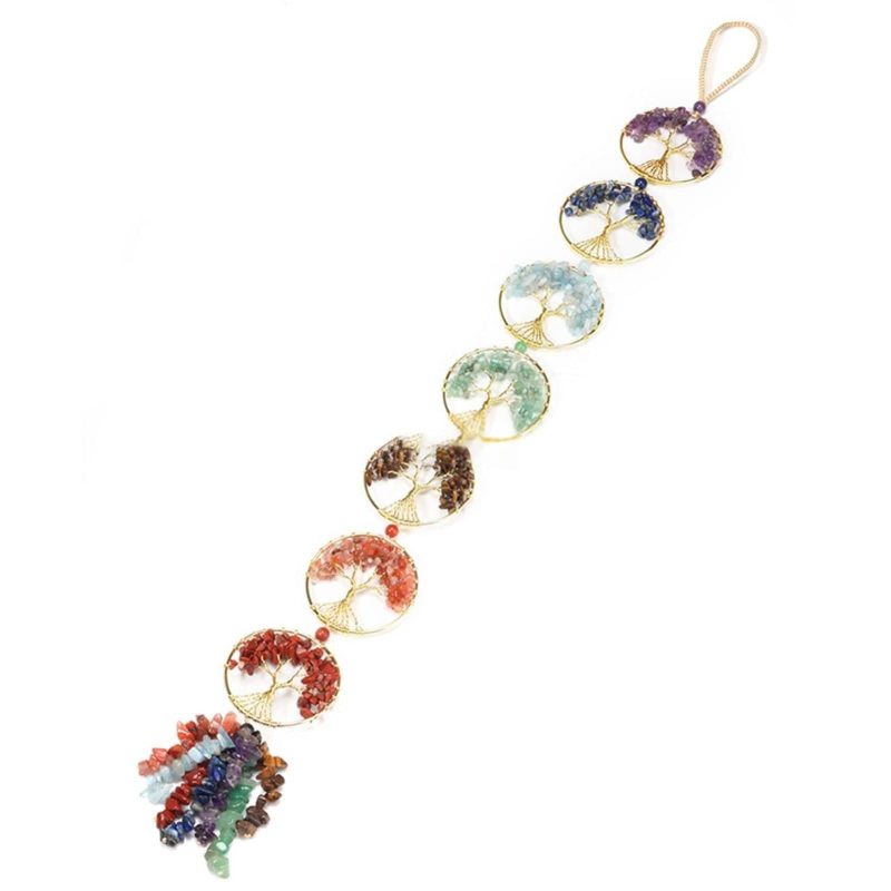 7 Chakra Tree Of Life Wall Hanging Pendant - Image 4