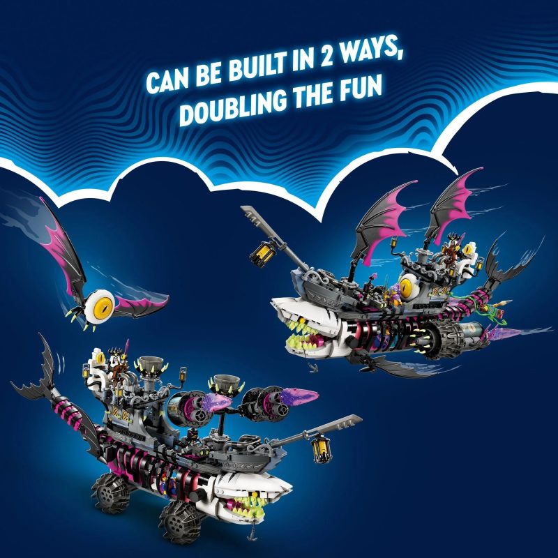 LEGO DREAMZzz Nightmare Shark Ship 71469, Construct the Building Toy Set as a Flying Pirate Ship or a Monster Truck, Includes 4 Minifigures, Shark Toy, Gift for Tweens and Kids Ages 10 and Up - Image 4