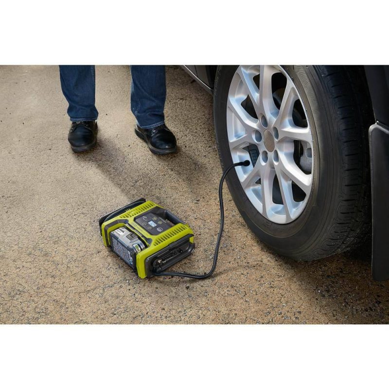RYOBI ONE+ 18V Cordless Dual Function Portable InflatorDeflator with 2.0 Ah Battery P747-PBP006 - Image 8