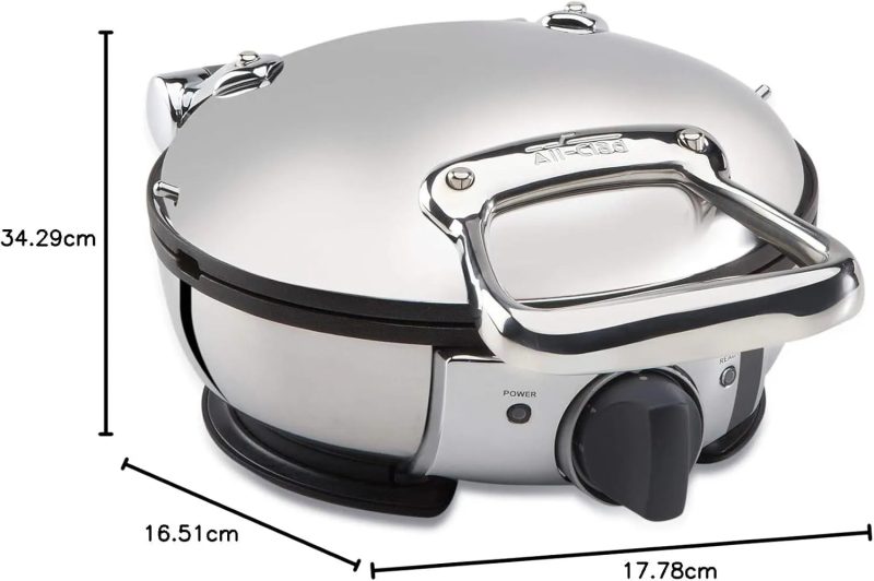 All-Clad Stainless Steel Waffle Maker 4-Stage Nonstick Pan, Upright Storage 800W 7-Level Toasting - Image 2