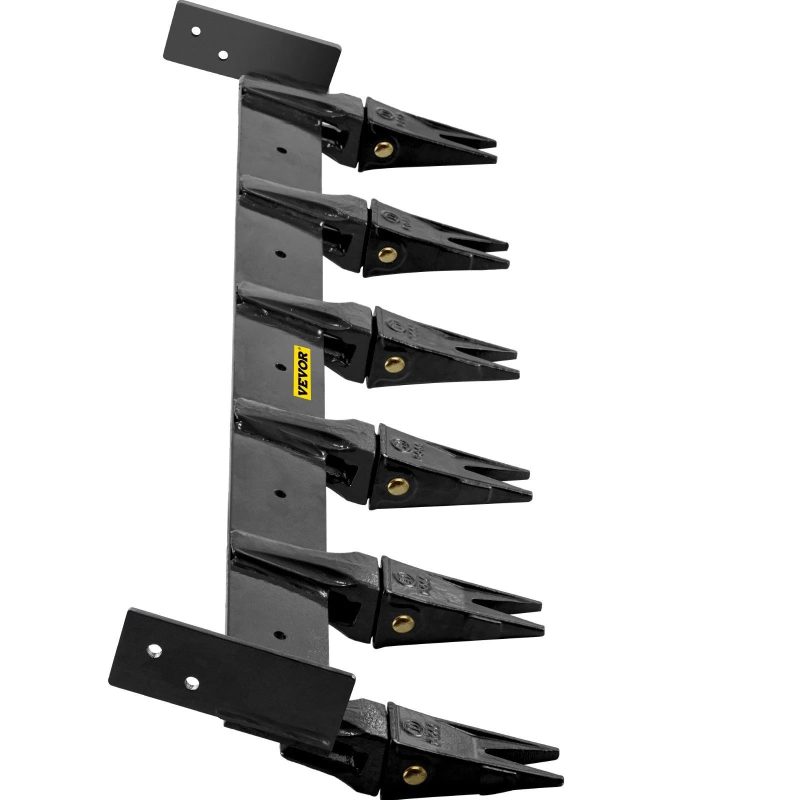 VEVOR Bucket Tooth Bar 48'' Inside Bucket Width Tractor Bucket Teeth 9.84'' Teeth Space Tooth Bar for Loader Bucket 23TF Bolt on Tooth Bucket - MadeInUSA - Image 4