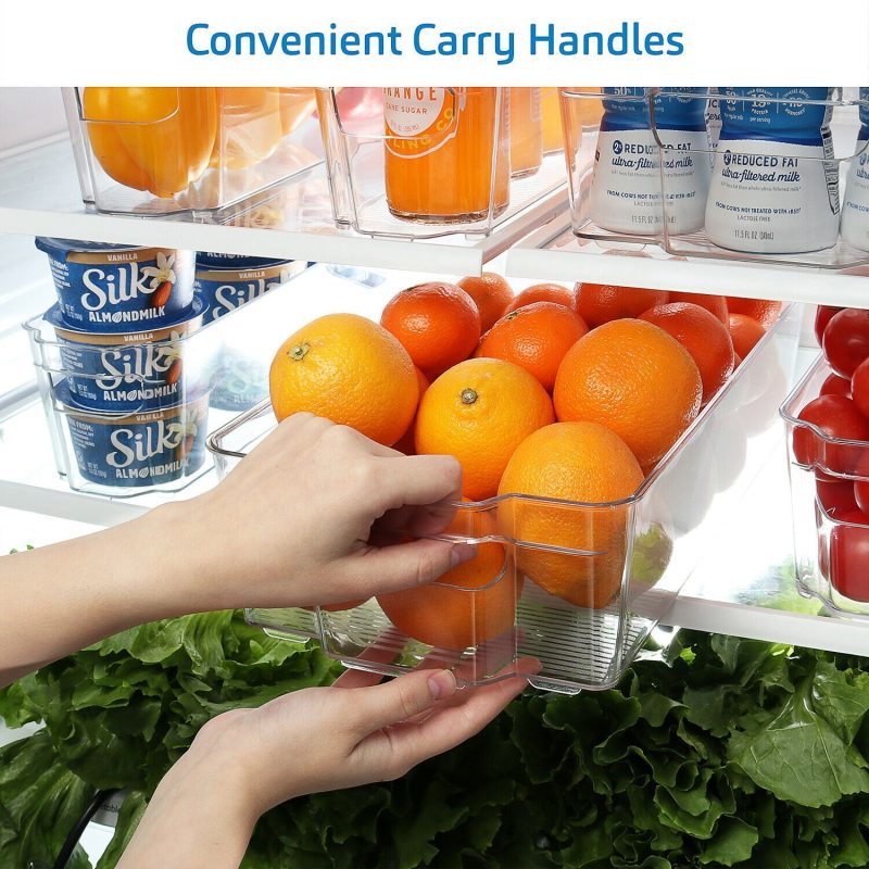 14 PC Clear Refrigerator Organizer Set, Storage Bins for Fridge, Freezer Or Pantry - Image 6