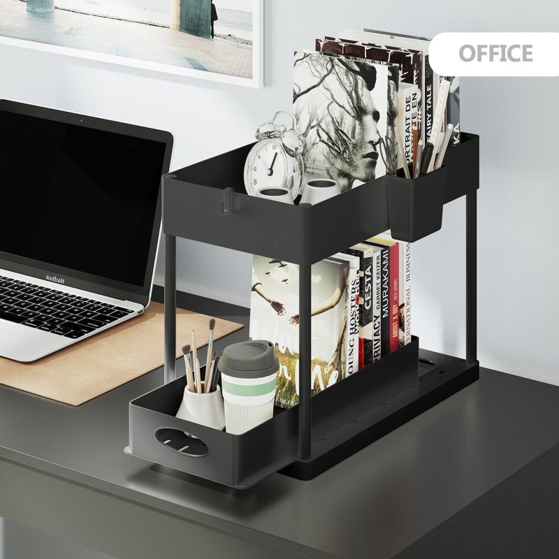 1 Pack or 2 Pack Under Sink Organizers with 2 Tier Sliding Drawers - Image 15