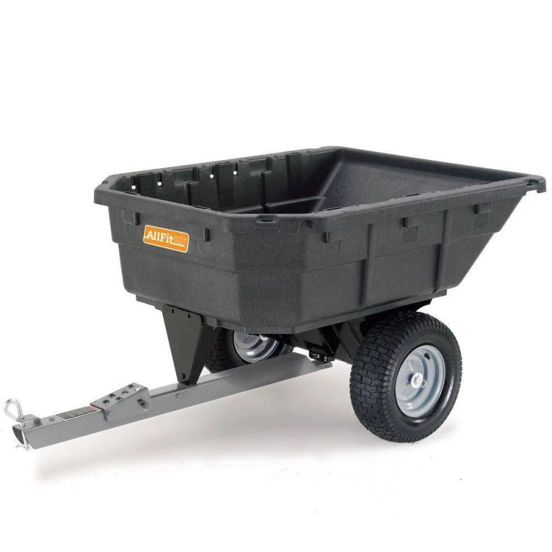 AllFitHD 12.5 Cu. ft. 1000 lb. Capacity Poly Swivel Dump Cart - MadeInUSA