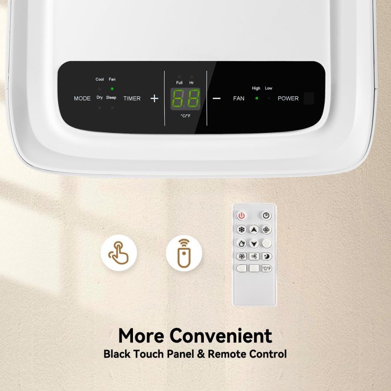 Portable Air Conditioner Cools up to 300 Sq.ft, 4-IN-1 Portable AC Unit with Cooling, Dehumidifier, Fan, 24H Timer (Window Venting Kit Included) - Image 6